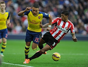 Sunderland V Arsenal 2014/15 Prints: Clash at the Stadium of Light: Oxlade-Chamberlain vs