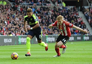 Sunderland V Arsenal 2016-17 Prints: Clash at the Stadium of Light: Oxlade-Chamberlain vs