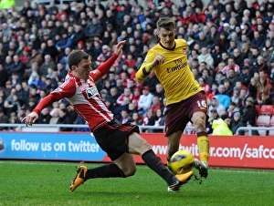 Sunderland V Arsenal 2012-13 Prints: Clash at the Stadium of Light: Ramsey vs