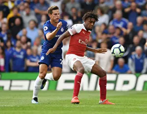 Chelsea V Arsenal 2018-19 Prints: Clash at Stamford Bridge: Iwobi vs Azpilicueta, Premier League Showdown