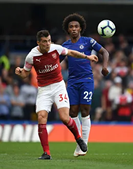 Chelsea V Arsenal 2018-19 Prints: Clash at Stamford Bridge: Xhaka vs. Willian - Premier League Showdown