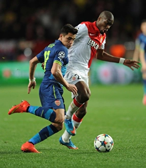 Monaco V Arsenal 2014/15 Prints: Clash of Stars: Alexis Sanchez vs