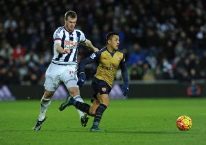 West Bromwich Albion V Arsenal 2015-16 Prints: Clash of Stars: Alexis Sanchez vs