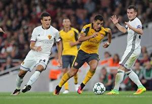 Arsenal V FC Basel 2016-17 Prints: Clash of Stars: Alexis Sanchez vs
