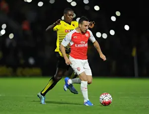 Watford V Arsenal 2015/16 Prints: Clash of Stars: Cazorla vs. Ighalo - Premier League Showdown between Arsenal and Watford