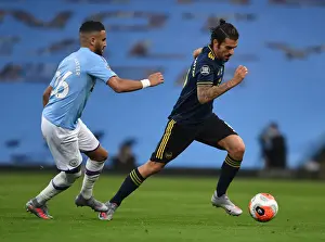 Manchester City V Arsenal 2019-20 Prints: Clash of the Stars: Ceballos vs Mahrez - Premier League Showdown at Etihad Stadium