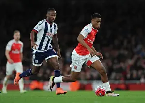 Arsenal V West Bromwich Albion 2015-16 Prints: Clash of the Stars: Iwobi vs. Berahino in Intense Arsenal-West Brom Battle