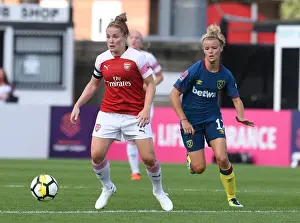Arsenal Women V West Ham United Women 2018-19 Prints: Clash of Stars: Kim Little vs. Esme De Graaf in Arsenal Women vs. West Ham United Women