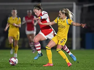 Arsenal Women V Reading Women 2021-22 Prints: Clash of Stars: Kim Little vs Faye Bryson in Arsenal Women vs Reading Women FA WSL Match