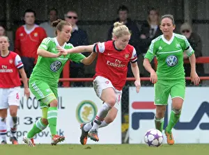 Arsenal Ladies V Wolfsburg 2012-13 Prints: Clash of Stars: Kim Little vs. Magull and Kessler in Arsenal vs