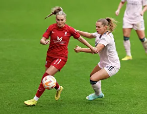 Liverpool Women V Arsenal Women 2022-23 Prints: Clash of the Stars: Maritz vs. Lawley in Arsenal vs
