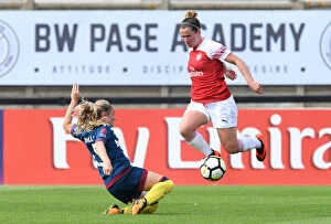 Images Dated 19th August 2018: Clash of Stars: Mitchell vs. Visalli in Arsenal Women vs. West Ham United Women