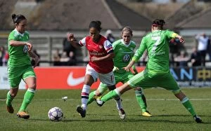 Arsenal Ladies v Wolfsburg 2012-13 Collection: A Clash of Stars: Rachel Yankey vs. Nadine Kessler, Anna Blasse