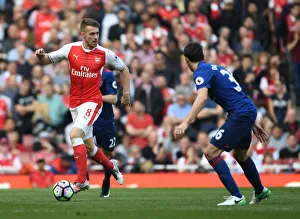 Arsenal V Manchester United 2016-17 Prints: Clash of Stars: Ramsey vs. Darmian - Arsenal vs. Manchester United, Premier League 2016-17