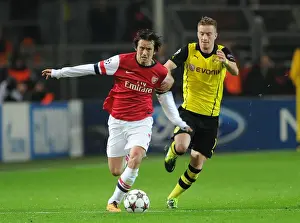 Borussia Dortmund V Arsenal 2013-14 Prints: Clash of Stars: Rosicky vs. Reus - Borussia Dortmund vs