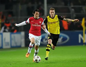 Borussia Dortmund V Arsenal 2013-14 Prints: Clash of Stars: Rosicky vs. Reus - Borussia Dortmund vs