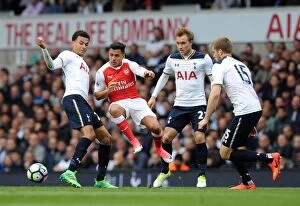 Images Dated 30th April 2017: Clash of Stars: Sanchez vs. Alli, Eriksen, and Dier - Tottenham vs. Arsenal, Premier League 2016-17