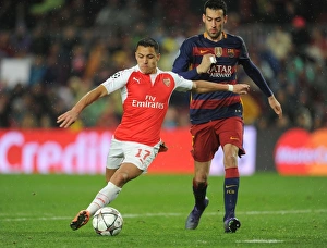 Barcelona V Arsenal 2015-16 Prints: Clash of Stars: Sanchez vs. Busquets - Arsenal vs. Barcelona, UEFA Champions League