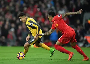 Liverpool V Arsenal 2016-17 Prints: Clash of Stars: Sanchez vs. Clyne - Premier League Showdown