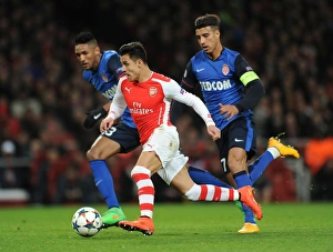 Arsenal V Monaco 2104/15 Prints: Clash of Stars: Sanchez vs. Dirar