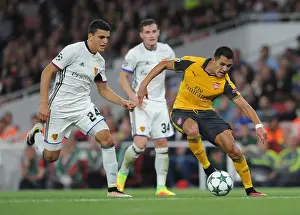 Arsenal V FC Basel 2016-17 Prints: Clash of Stars: Sanchez vs. Elyounoussi in the Champions League