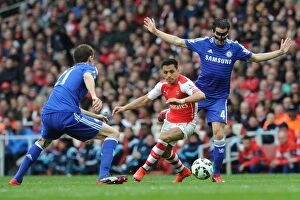 Arsenal v Chelsea 2014/15 Collection: Clash of the Stars: Sanchez vs. Fabregas & Matic - Arsenal vs. Chelsea, Premier League 2015