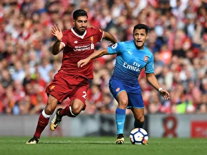 Liverpool V Arsenal 2017-18 Prints: Clash of Stars: Sanchez vs. Can in Liverpool vs. Arsenal Premier League Showdown