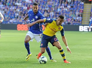Leicester City V Arsenal 2014-15 Prints: Clash of Stars: Sanchez vs. Mahrez - Leicester City vs. Arsenal, Premier League 2014-15