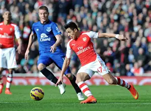Arsenal Everton 2014-15 Prints: Clash of Stars: Sanchez vs McCarthy in Arsenal vs Everton Premier League Showdown