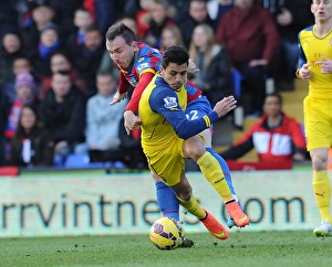 Crystal Palace V Arsenal 2014-15 Prints: Clash of Stars: Sanchez vs. Mutch in Crystal Palace vs. Arsenal Premier League Showdown