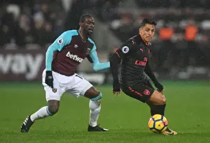 West Ham United V Arsenal 2017-18 Prints: Clash of Stars: Sanchez vs. Obiang - West Ham United vs. Arsenal, Premier League 2017-18