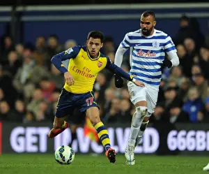 Queens Park Rangers V Arsenal 2014-15 Prints: Clash of Stars: Sanchez vs. Sandro - Queens Park Rangers vs. Arsenal, Premier League 2015