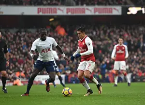 Arsenal V Tottenham Hotspur 2017-18 Prints: Clash of Stars: Sanchez vs. Sissoko in the Arsenal v Tottenham Rivalry