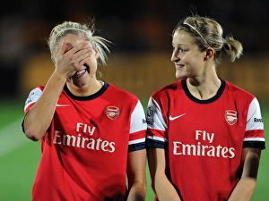 Arsenal Ladies V Birmingham City - WSL League Cup Final 2012-13 Prints: A Clash of Stars: Steph Houghton vs Ellen White - Arsenal Ladies vs Birmingham City Ladies