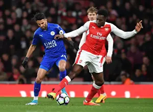 Arsenal V Leicester City 2016-17 Prints: Clash of Stars: Welbeck vs Mahrez in Arsenal vs Leicester Premier League Showdown