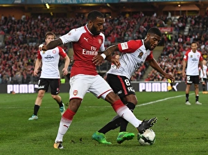 Sydney Western Wanderers V Arsenal 2017-18 Prints: Clash in Sydney: Lacazette vs. Bonevacia