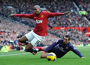 Manchester United V Arsenal 2012-13 Prints: Clash of Talents: Cazorla vs. Young - Manchester United vs. Arsenal (2012-13)