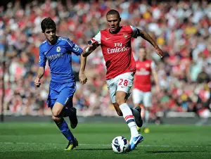 Arsenal V Chelsea 2012-13 Prints: Clash of Talents: Gibbs vs. Oscar (2012-13) - Arsenal vs. Chelsea
