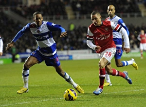 Reading V Arsenal 2012-13 Prints: Clash of Talents: Kieran Gibbs vs. Shaun Cummings (2012-13) - Arsenal vs. Reading