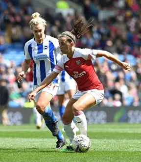Brighton And Hove Albion Women V Arsenal Women 2018-19 Prints: Clash of Talents: McCabe vs. Simpkins in FA WSL Showdown