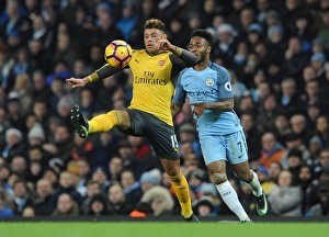 Manchester City V Arsenal 2016-17 Prints: Clash of Talents: Oxlade-Chamberlain vs