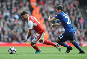 Arsenal V Manchester United 2016-17 Prints: Clash of Talents: Oxlade-Chamberlain vs