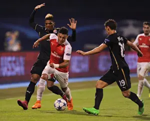Dinamo Zagreb V Arsenal 2015-16 Prints: Clash of Talents: Oxlade-Chamberlain vs Fernandes & Pjaca - Arsenal vs Dinamo Zagreb