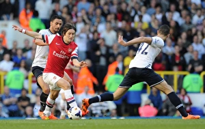 Tottenham Hotspur V Arsenal 2013-14 Prints: Clash of Talents: Rosicky vs Chadli