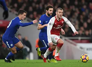 Arsenal V Chelsea 2017-18 Prints: Clash of Talents: Wilshere vs. Hazard & Fabregas - Arsenal v Chelsea, Premier League