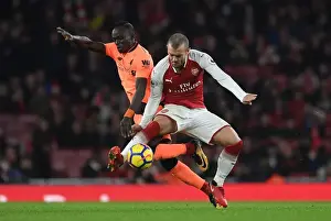 Arsenal V Liverpool 2017-18 Prints: Clash of Talents: Wilshere vs Mane in Arsenal v Liverpool Showdown