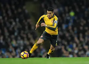Manchester City V Arsenal 2016-17 Prints: Clash of the Titans: Alexis Sanchez Faces Manchester City in Premier League Showdown