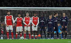 Arsenal V Paris Saint-Germain 2016-17 Prints: Clash of Titans: Arsenal FC vs Paris Saint-Germain in the UEFA Champions League (2016-17) - Battle at the Emirates