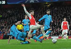 Arsenal V Barcelona 2015/16 Prints: Clash of Titans: Arsenal vs. Barcelona - Champions League Battle (2015/16)