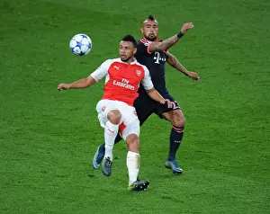Arsenal V Bayern Munich 2015/16 Prints: Clash of Titans: Arsenal vs. Bayern Munich in the UEFA Champions League - Coquelin vs
